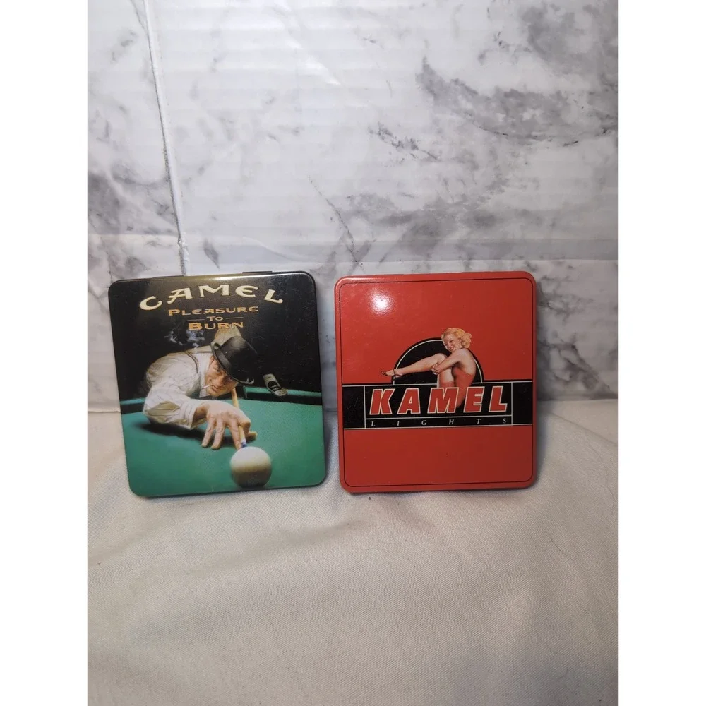 5x Vintage Camel Cigarette Tins Empty Collectible Tins 3